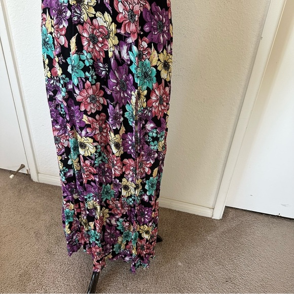 Lulu’s Dynah Black Floral Print Sleeveless Maxi Dress Small - Picture 7 of 17